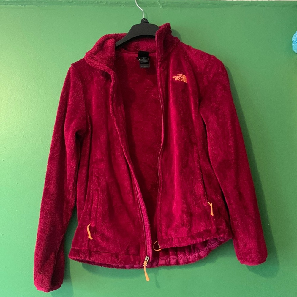 Hot pink north face fleece